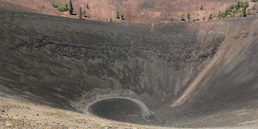 Looking into the crater of Cinder Cone