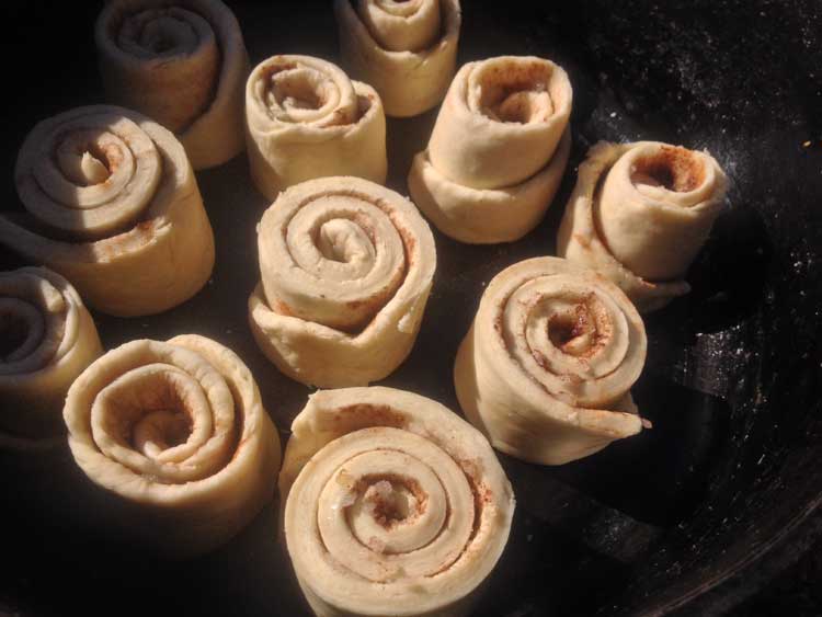 Dough rolls in Dutch Oven