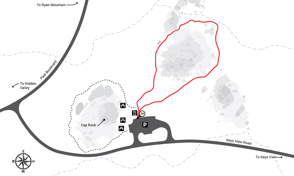 Cap Rock Nature Trail and Picnic Area Map