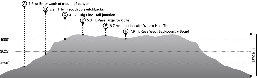 Hike Boy Scout Trail Elevation Profile