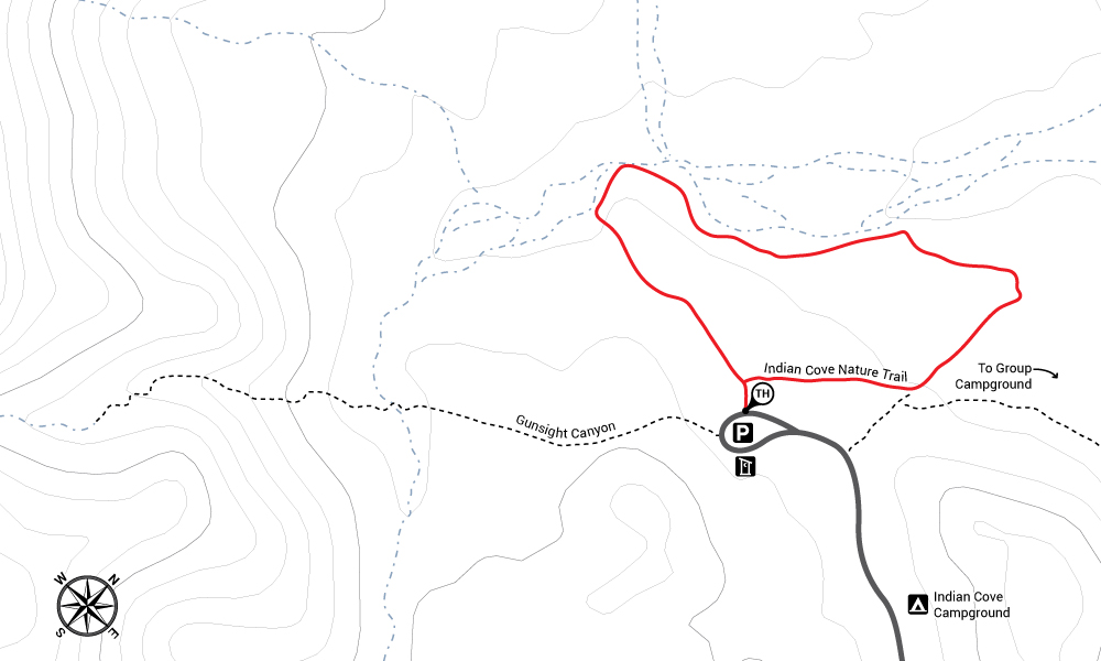 Hike Indian Cove Nature Trail Map