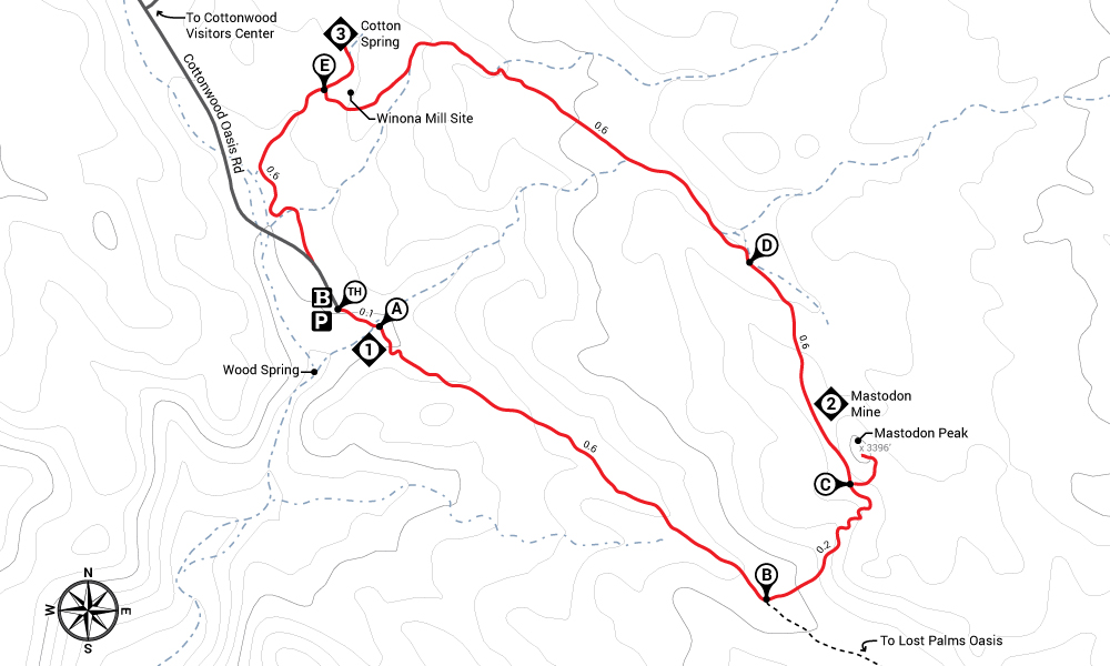 Hike Mastodon Peak Trail Map