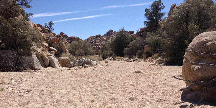 Loose sand washing hiking