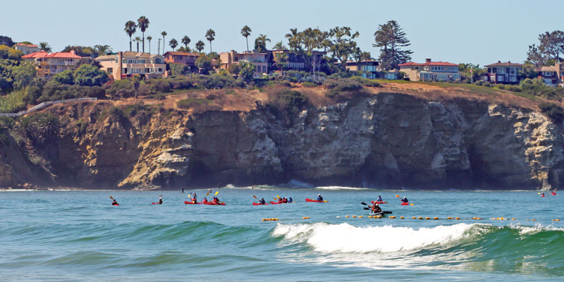 Kayakers at La Jolla Shores