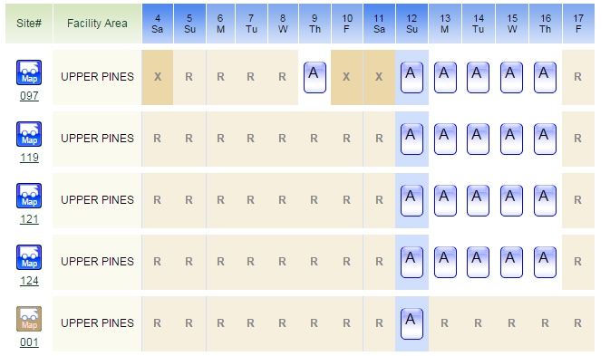 Campsite Availability